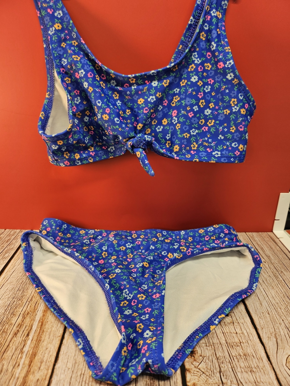 Old Navy Blue Floral Two-Piece Bikini Set